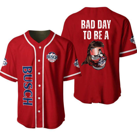 Bad Day to Be a Bapple Busch Light Apple Unisex Baseball Jersey for Beer Lovers